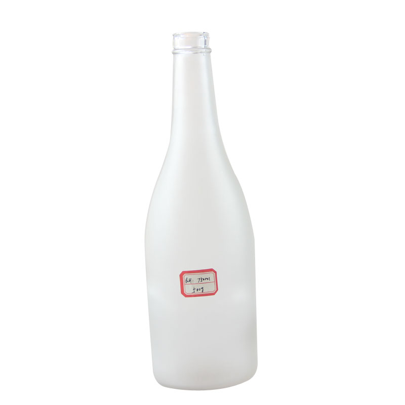 frosted screwed 750ml champagne bottle