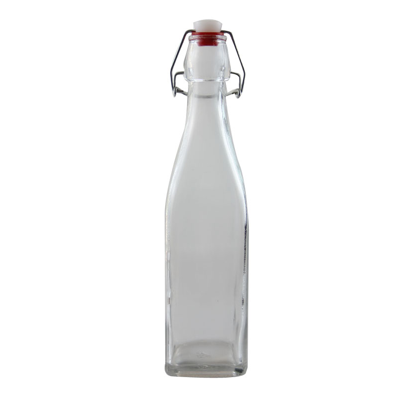 square swing top oil or beverage bottle 