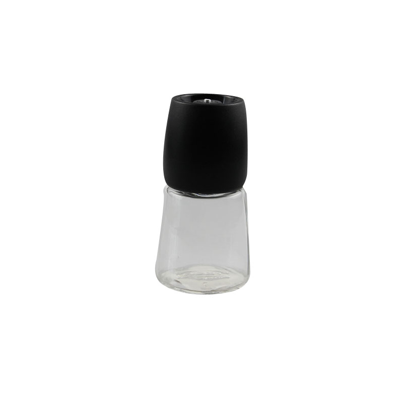 glass jar salt mill and pepper creamic grinder