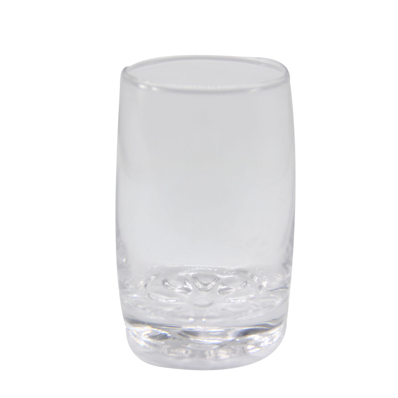 round shape thin bottom glass water cup