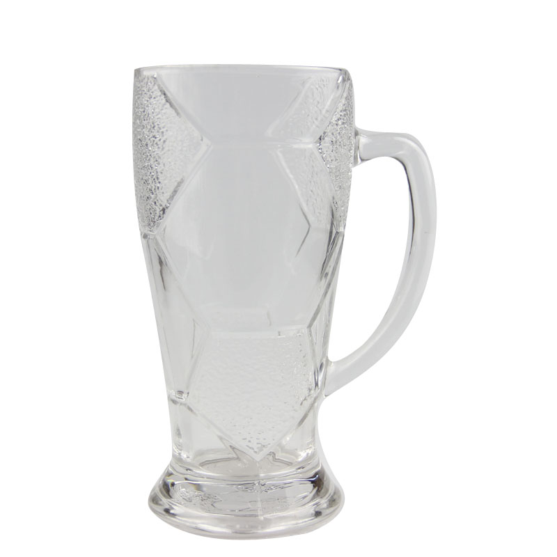 football shape glass mug 