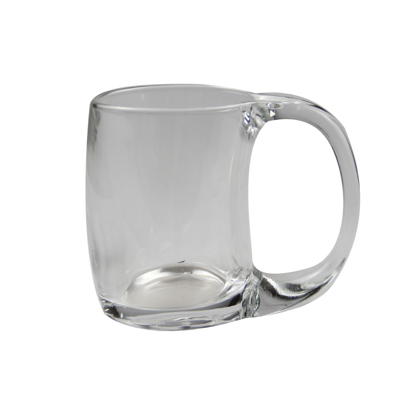 transparent handle beer glass mug