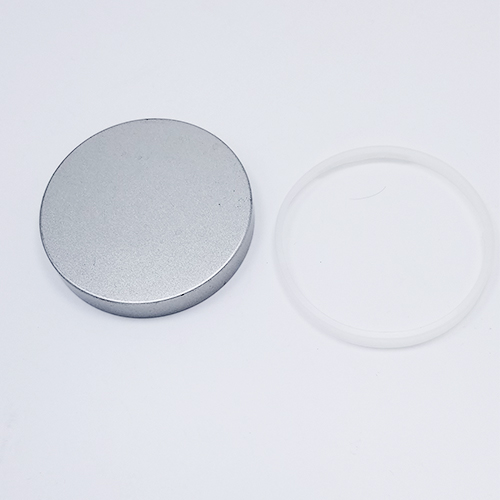 85mm round iron lid with plastic PE inside lid