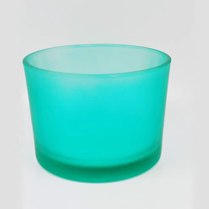 super big frosted colored glass candle jar wholesale