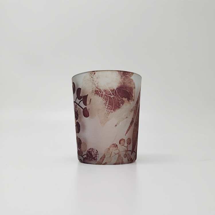 Dyed Grape Free Candle Jar (Red), 3.2 x 4.1 inches (8.2 x 10.4 cm), 10.2 fl oz (280 cc)