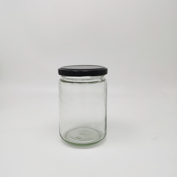 6oz Empty Glass Jar With Black Lid For Pickled Cucumber Supplier