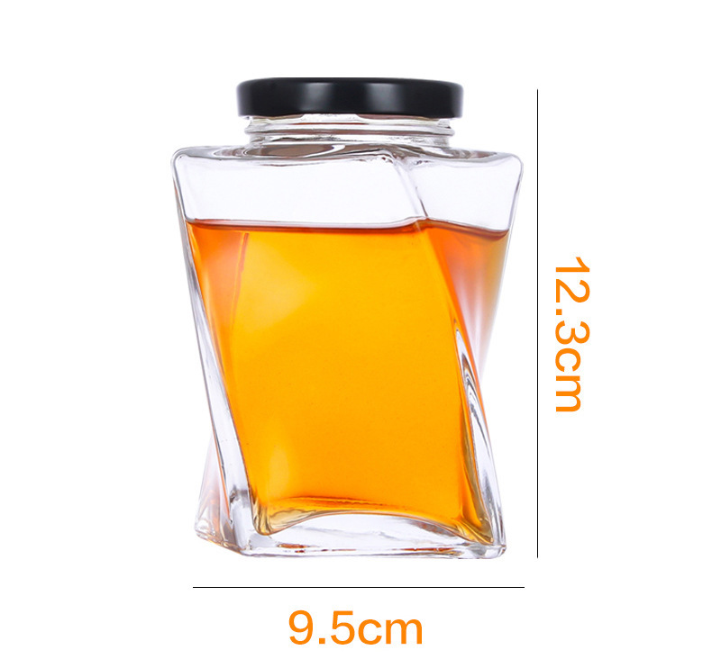 14oz 5.3oz twist shape honey jar new design glass container